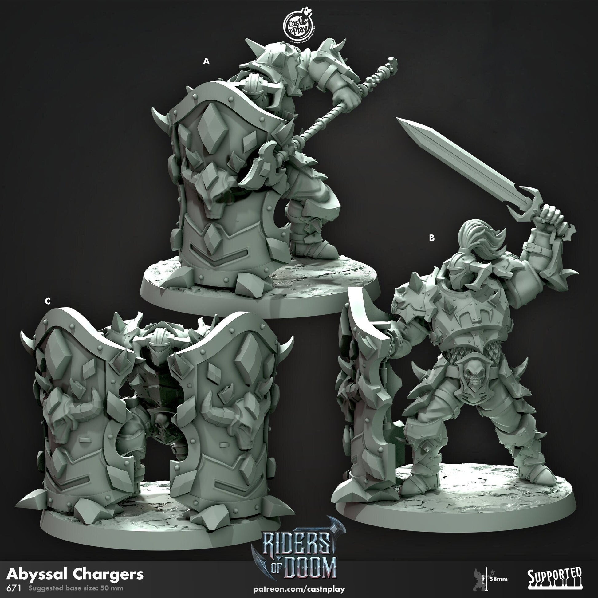 Abyssal Chargers, Riders of Doom Miniature - Charger A - 