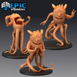 Abyssal Lurker Miniature | Set of 3 - Tabletop RPG & D&D miniature. Perfect for wargaming & collectors