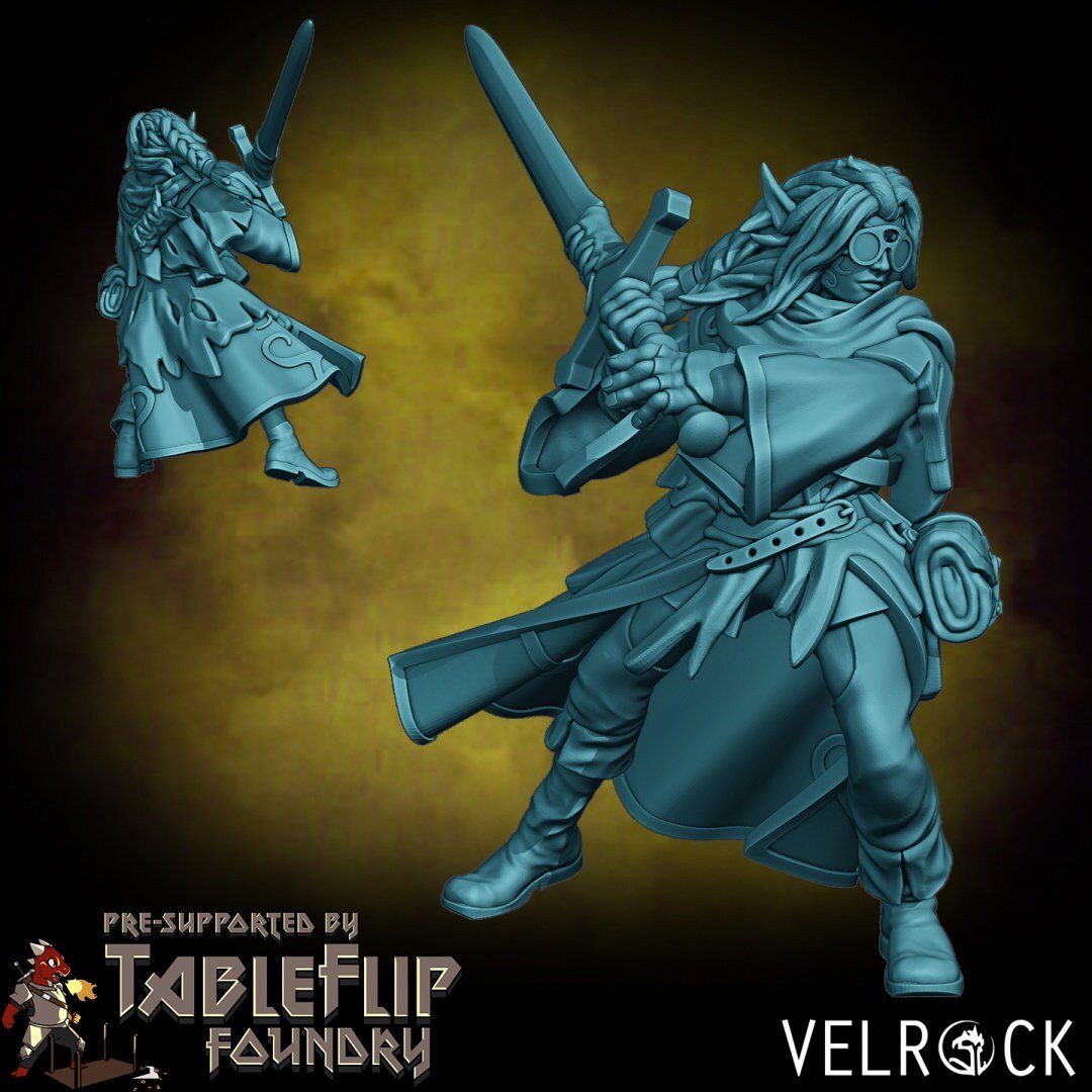 Urban Adventure party Miniature | C - Tabletop RPG & D&D miniature. Perfect for wargaming & collectors