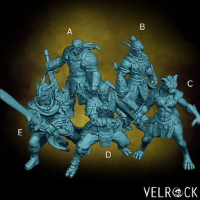 Desert Adventure Party Miniature | Set of 5 - Tabletop RPG & D&D miniature. Perfect for wargaming & collectors