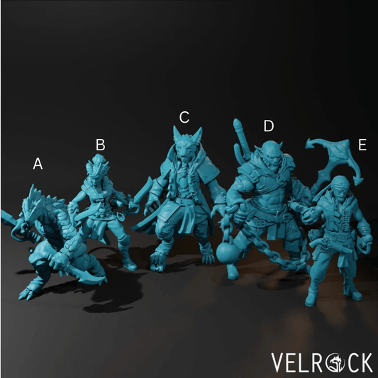 Adventure Party Miniature - Set of 5 - 28mm
