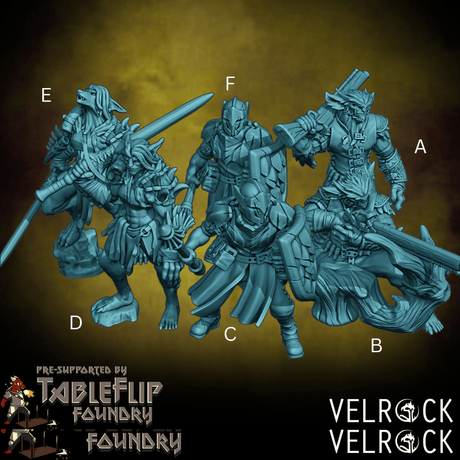 Forest Adventure party Miniature | Set of 6 - Tabletop RPG & D&D miniature. Perfect for wargaming & collectors