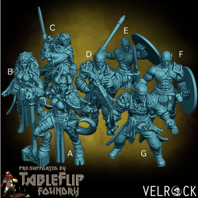 Urban Adventure party Miniature | Whole squad - Tabletop RPG & D&D miniature. Perfect for wargaming & collectors