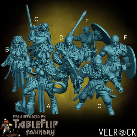Urban Adventure party Miniature | Whole squad - Tabletop RPG & D&D miniature. Perfect for wargaming & collectors
