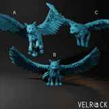 Aerifeline Or Celesticat Miniature | Set of 3 - Tabletop RPG & D&D miniature. Perfect for wargaming & collectors