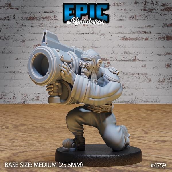 Airship Pilot Miniature | 4759 - Tabletop RPG & D&D miniature. Perfect for wargaming & collectors