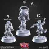 Alchemy Lab helpers Miniature | A - Tabletop RPG & D&D miniature. Perfect for wargaming & collectors