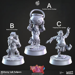 Alchemy Lab helpers Miniature | A - Tabletop RPG & D&D miniature. Perfect for wargaming & collectors