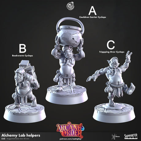 Alchemy Lab helpers Miniature | A - Tabletop RPG & D&D miniature. Perfect for wargaming & collectors