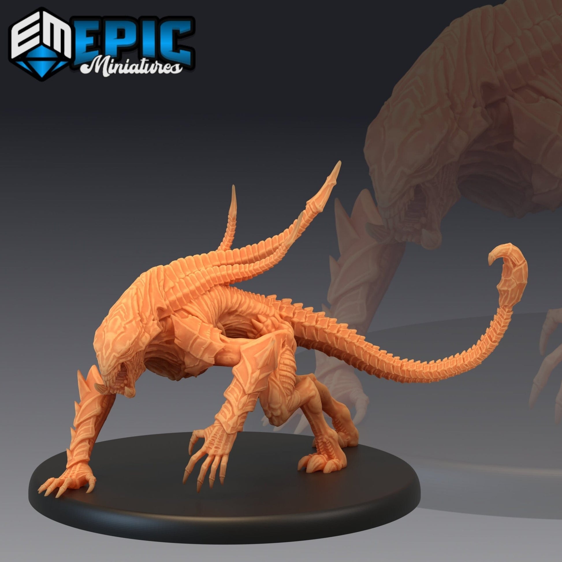 Alien Beast Miniature - B - 28mm