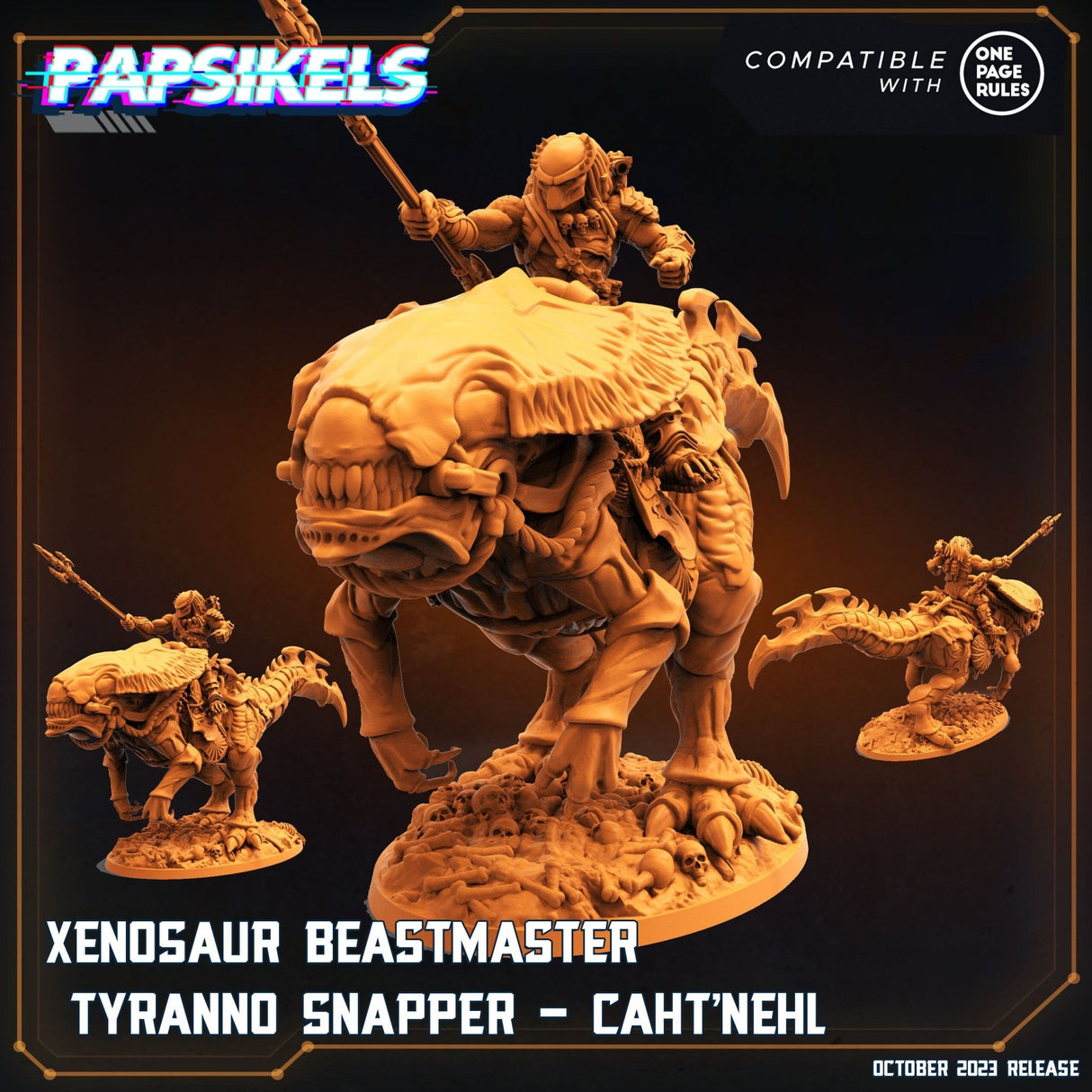 Alien Beastmaster Miniature | Cahtnel - Tabletop RPG & D&D miniature. Perfect for wargaming & collectors