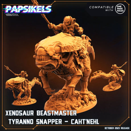 Alien Beastmaster Miniature | Cahtnel - Tabletop RPG & D&D miniature. Perfect for wargaming & collectors