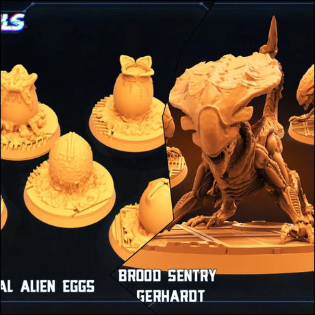 Alien Brood Miniature | Set of 2 - Tabletop RPG & D&D miniature. Perfect for wargaming & collectors