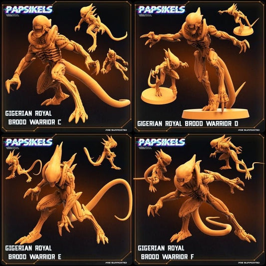 Alien Brood Warriors Miniature - Full Set All Models - 32mm