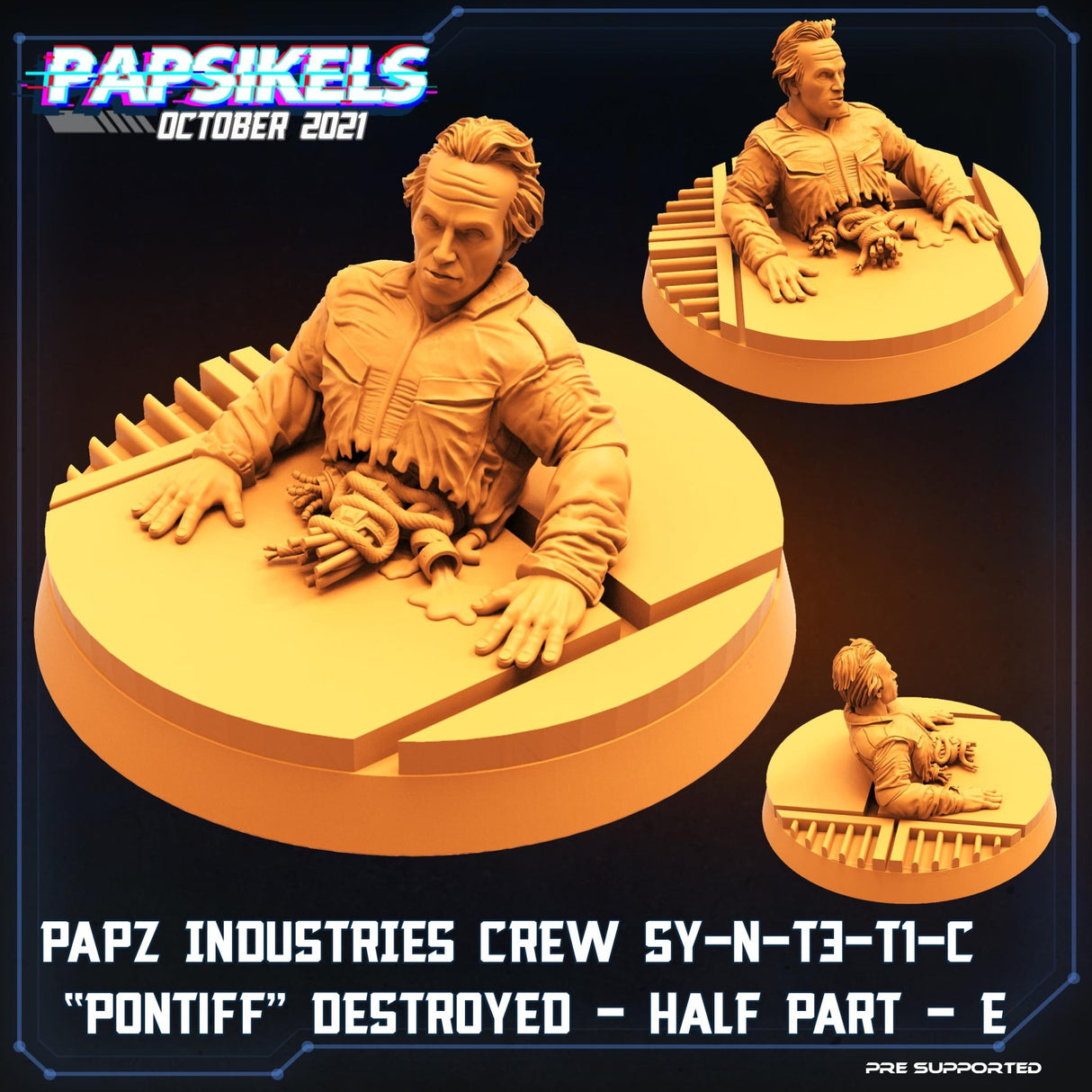 Alien Cargo Hold Drama Miniature | Android - Tabletop RPG & D&D miniature. Perfect for wargaming & collectors