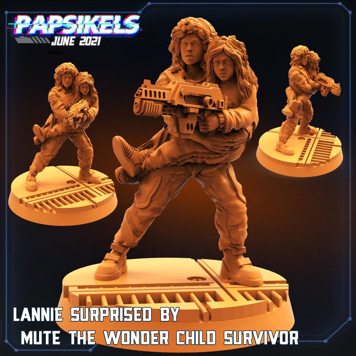 Alien Cargo Hold Drama Miniature | Ripley C - Tabletop RPG & D&D miniature. Perfect for wargaming & collectors