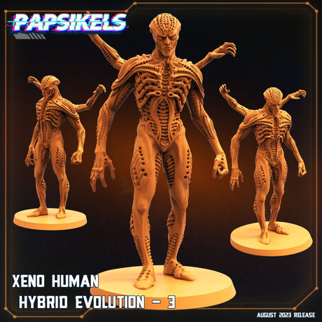 Alien Human Hybrid Evolution Miniature | Hybrid 3 - Tabletop RPG & D&D miniature. Perfect for wargaming & collectors