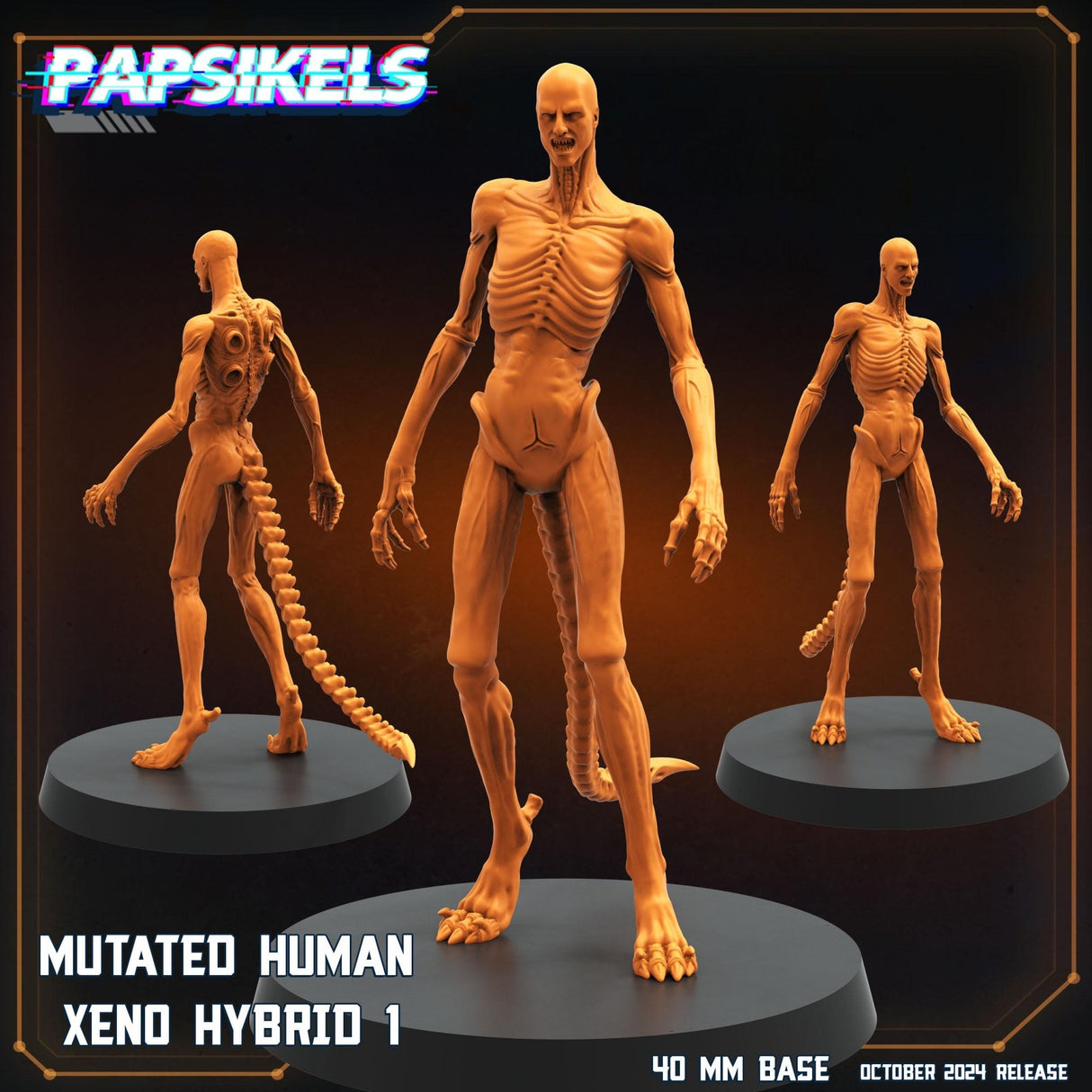 Alien Romus Mutated Miniature | Human Xeno Hybrid 1 - Tabletop RPG & D&D miniature. Perfect for wargaming & collectors