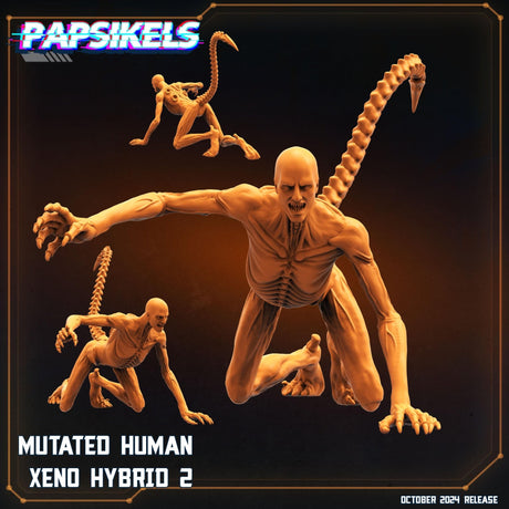Alien Romus Mutated Miniature | Human Xeno Hybrid 2 - Tabletop RPG & D&D miniature. Perfect for wargaming & collectors