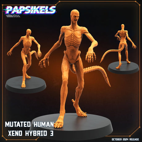 Alien Romus Mutated Miniature | Human Xeno Hybrid 3 - Tabletop RPG & D&D miniature. Perfect for wargaming & collectors
