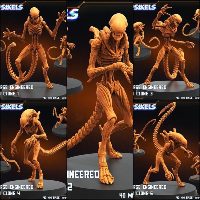 Alien Romus Reverse Engineered Miniature - Full Set All Models - 32mm