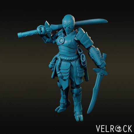 Alien Samurai Miniature | H - Tabletop RPG & D&D miniature. Perfect for wargaming & collectors