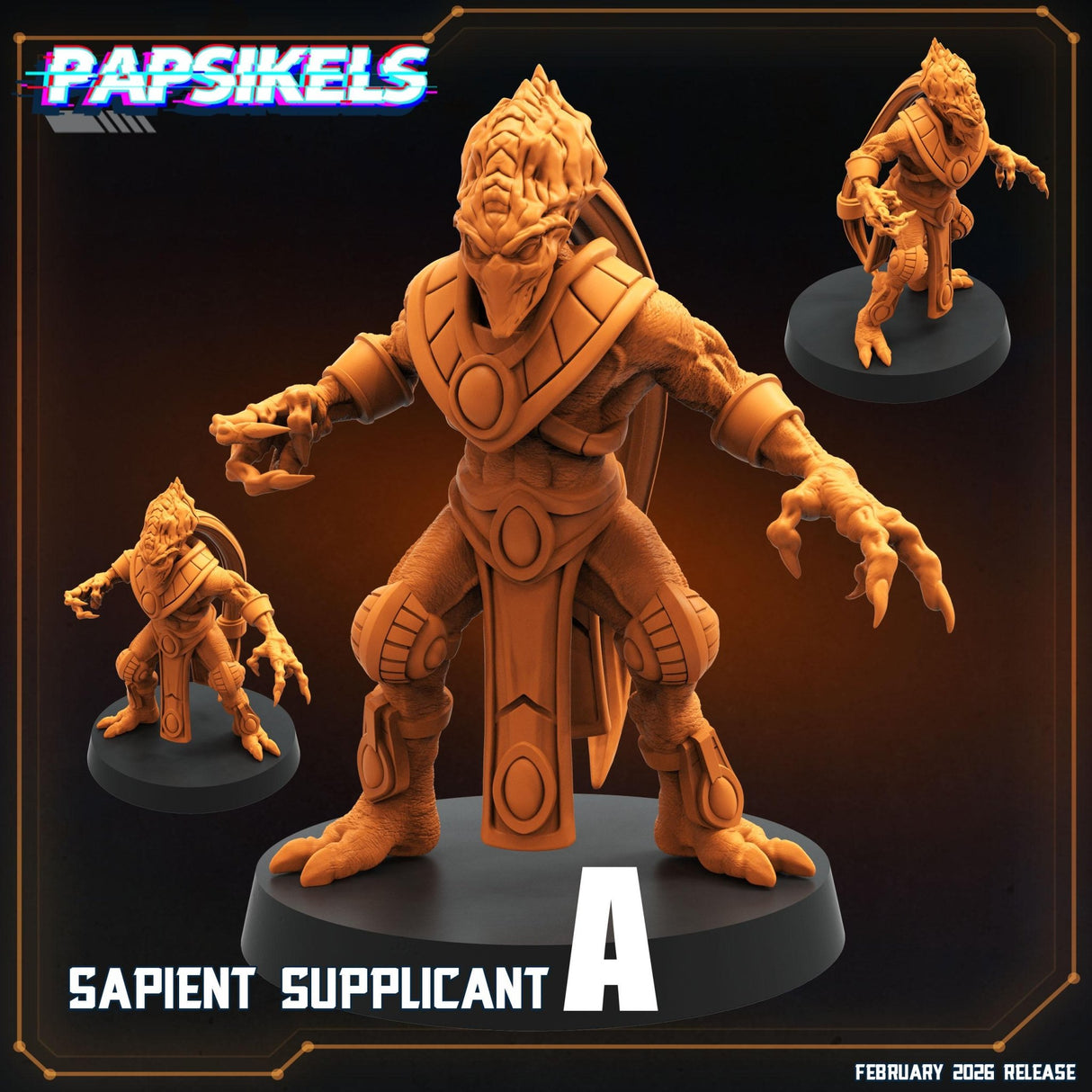 Alien Sapient Supplicant | A - Tabletop RPG & D&D miniature. Perfect for wargaming & collectors