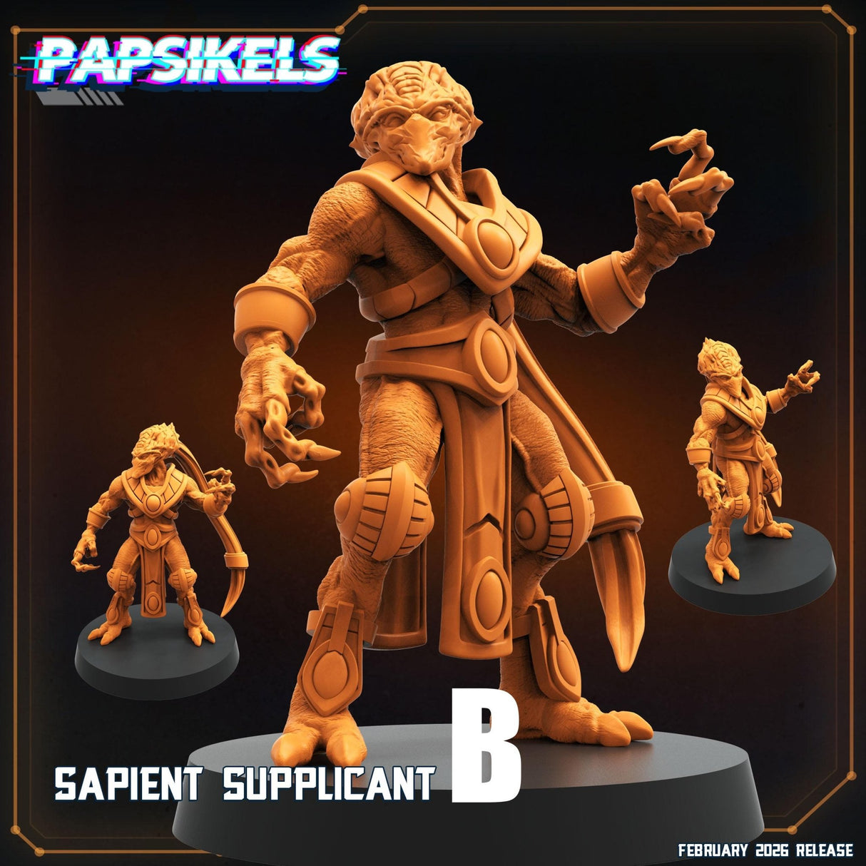 Alien Sapient Supplicant | B - Tabletop RPG & D&D miniature. Perfect for wargaming & collectors