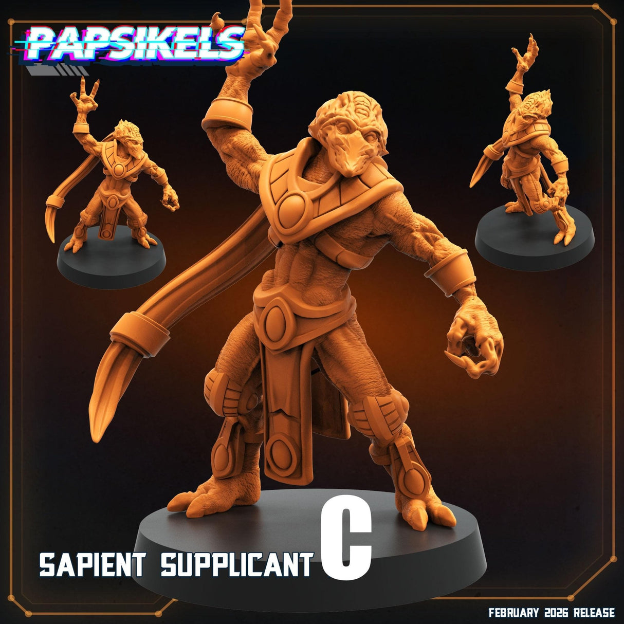 Alien Sapient Supplicant | C - Tabletop RPG & D&D miniature. Perfect for wargaming & collectors