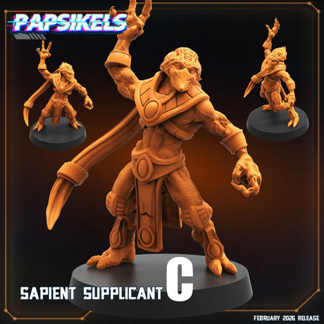 Alien Sapient Supplicant | C - Tabletop RPG & D&D miniature. Perfect for wargaming & collectors