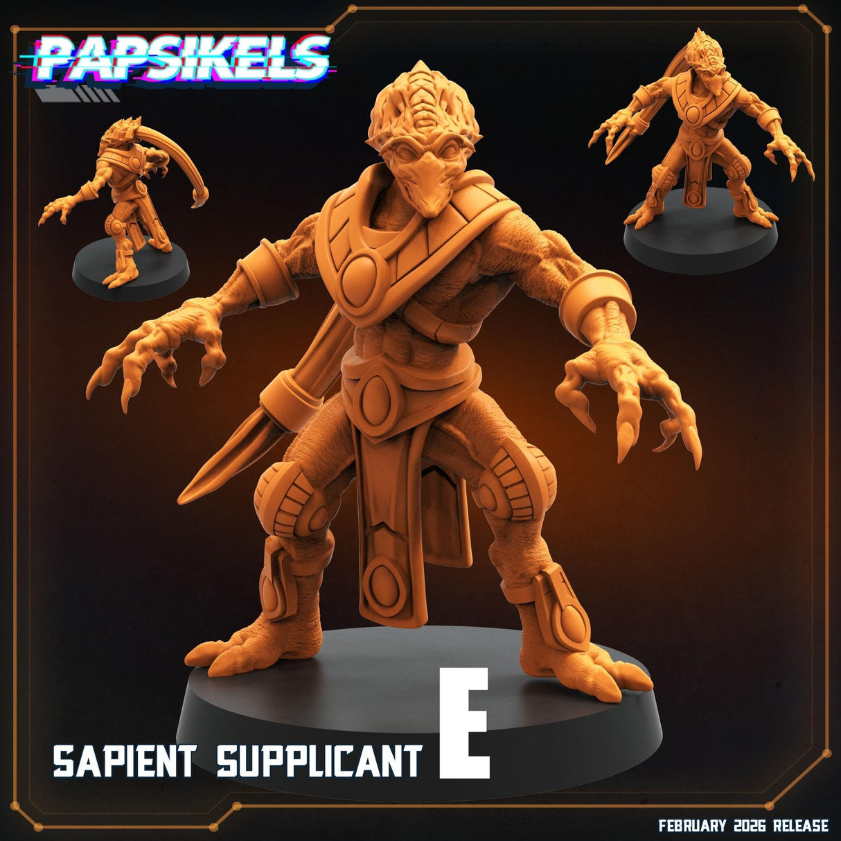 Alien Sapient Supplicant | E - Tabletop RPG & D&D miniature. Perfect for wargaming & collectors