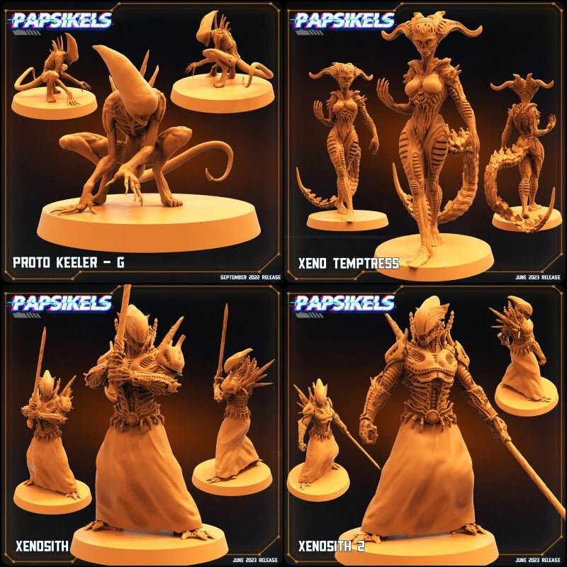 Alien Sentinel Miniature - Set of 4 - 32mm