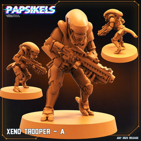 Alien Troopers Miniature | Trooper A - Tabletop RPG & D&D miniature. Perfect for wargaming & collectors