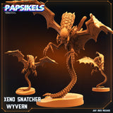 Alien Utahraptor and wyvern Miniature | Wyvern A - Tabletop RPG & D&D miniature. Perfect for wargaming & collectors