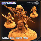 Alien Widow Skull Hunter Miniature | Feral - Tabletop RPG & D&D miniature. Perfect for wargaming & collectors