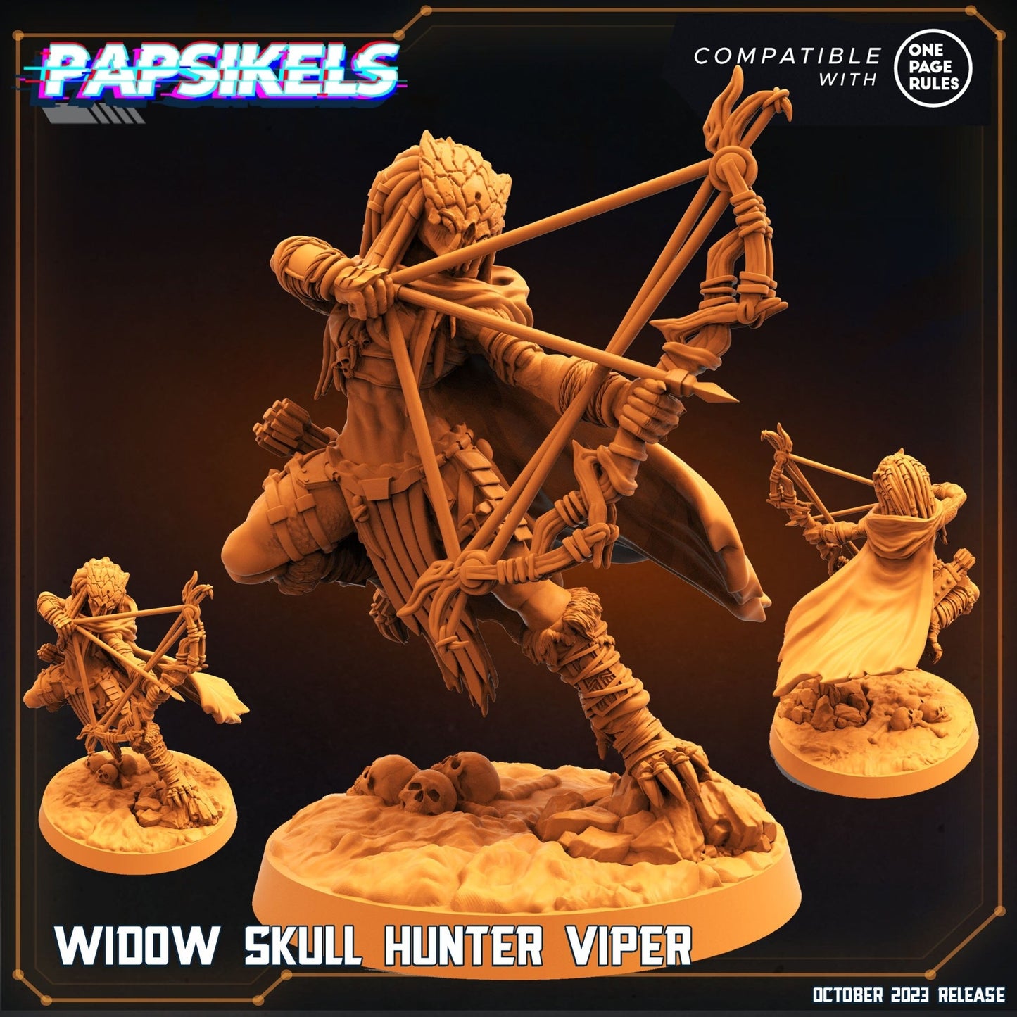 Alien Widow Skull Hunter Miniature - Viper - 32mm