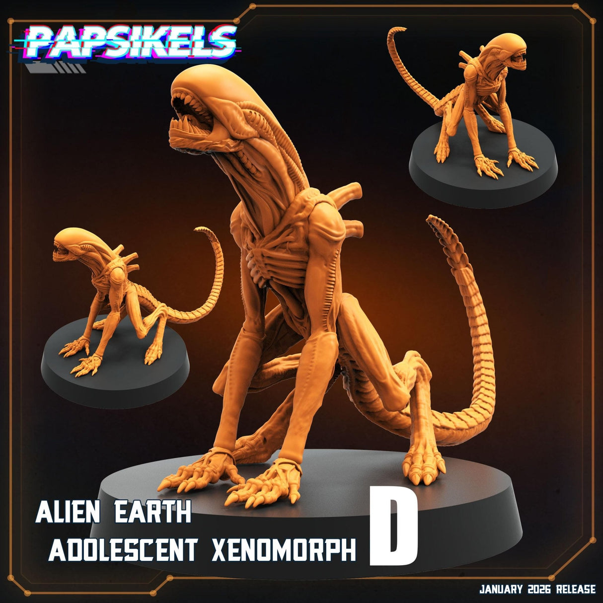 Alien Xenomorph Set | D - Tabletop RPG & D&D miniature. Perfect for wargaming & collectors
