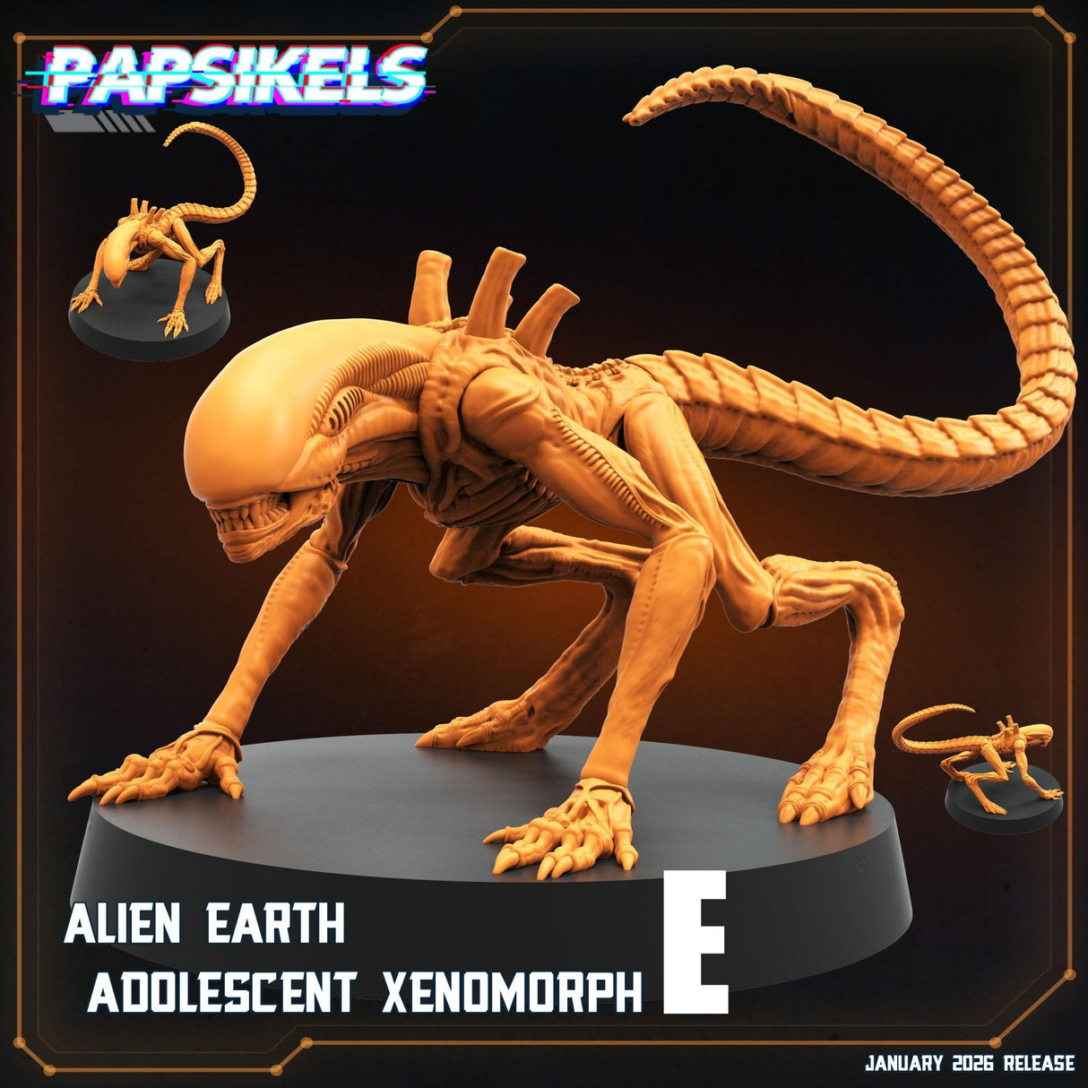 Alien Xenomorph Set | E - Tabletop RPG & D&D miniature. Perfect for wargaming & collectors