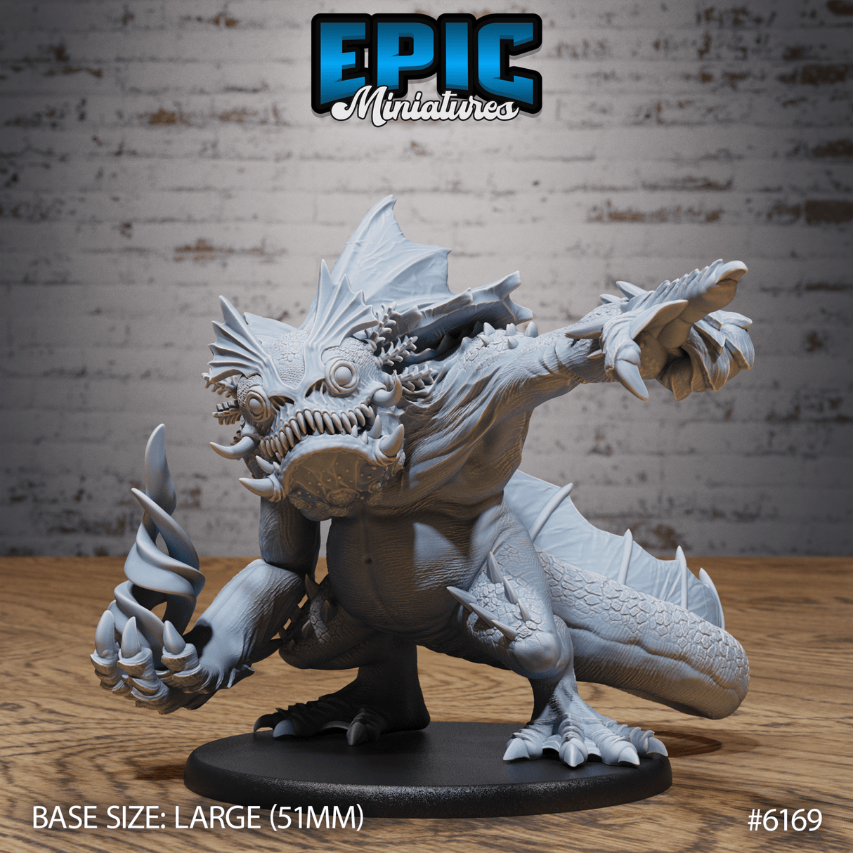 Amphibian Fish folk Brutes Miniature | 6169 - Tabletop RPG & D&D miniature. Perfect for wargaming & collectors
