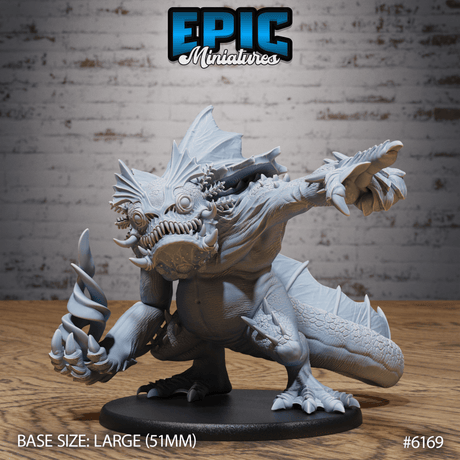 Amphibian Fish folk Brutes Miniature | 6169 - Tabletop RPG & D&D miniature. Perfect for wargaming & collectors