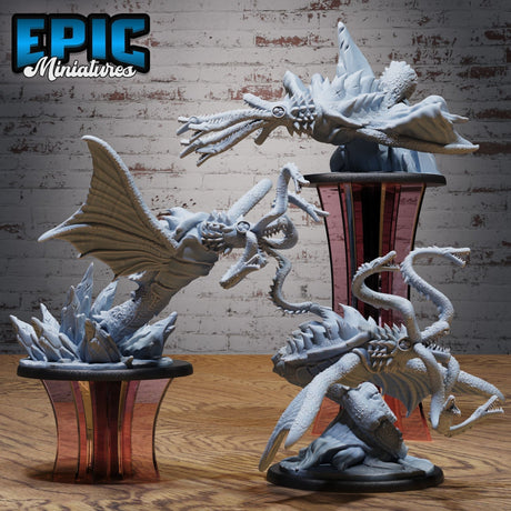 Ancient Flayer Miniature | Set of 3 - Tabletop RPG & D&D miniature. Perfect for wargaming & collectors