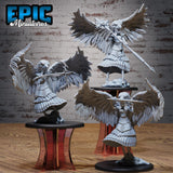 Angel Eagle Spirit shaman Miniature | Set of 3 - Tabletop RPG & D&D miniature. Perfect for wargaming & collectors