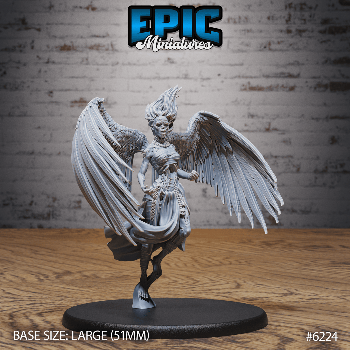 Angel Zombie Miniature | C - Tabletop RPG & D&D miniature. Perfect for wargaming & collectors