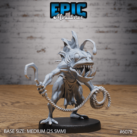 Angler Fish Savage Miniature | B - Tabletop RPG & D&D miniature. Perfect for wargaming & collectors