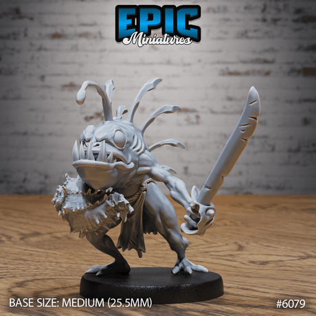 Angler Fish Savage Miniature | C - Tabletop RPG & D&D miniature. Perfect for wargaming & collectors