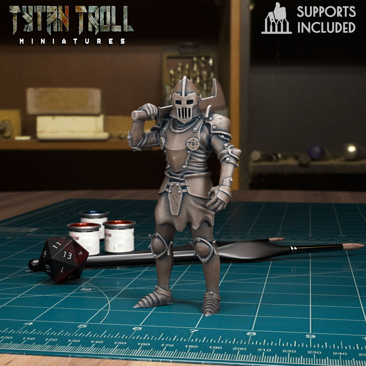 Animated Amour Miniature | C - Tabletop RPG & D&D miniature. Perfect for wargaming & collectors