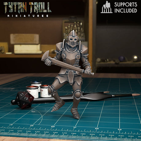 Animated Amour Miniature | E - Tabletop RPG & D&D miniature. Perfect for wargaming & collectors