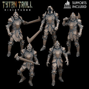 Animated Amour Miniature | Set of 5 - Tabletop RPG & D&D miniature. Perfect for wargaming & collectors