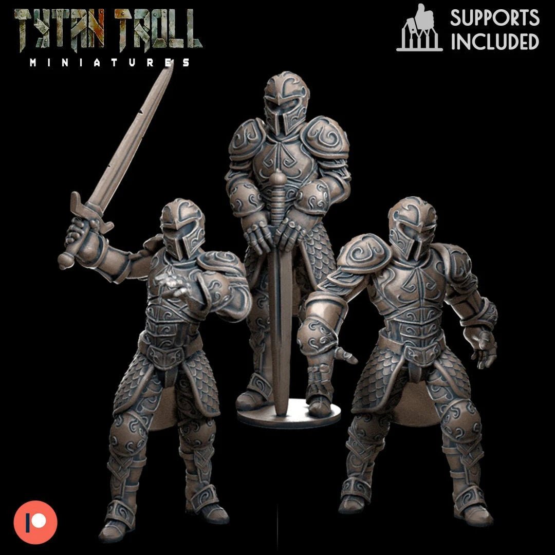 Animated Armour Miniature | Set of 3 - Tabletop RPG & D&D miniature. Perfect for wargaming & collectors