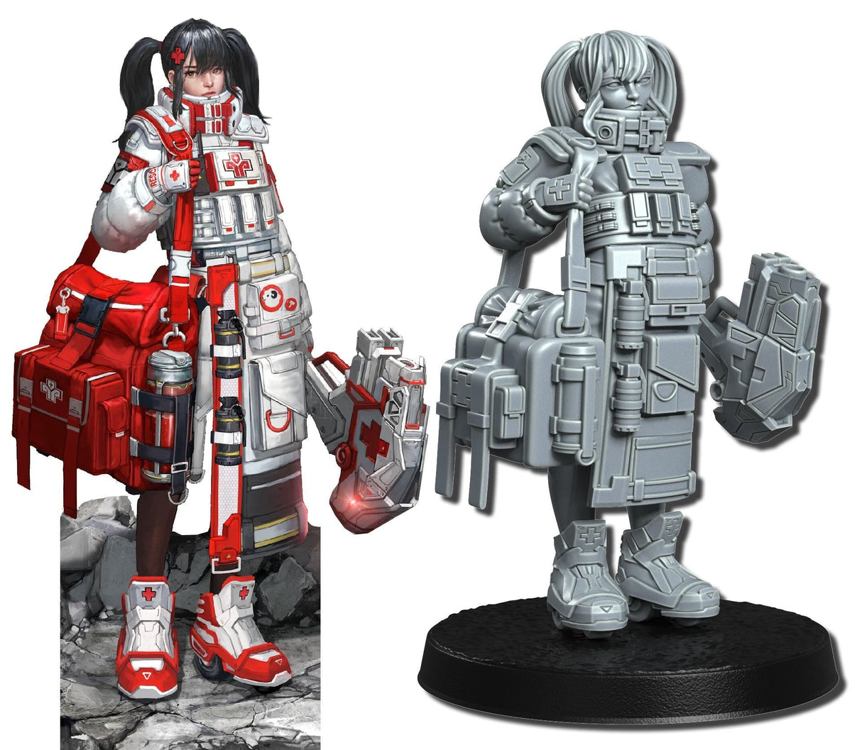 Anime Adventures Miniature | Warrior 4 - Tabletop RPG & D&D miniature. Perfect for wargaming & collectors